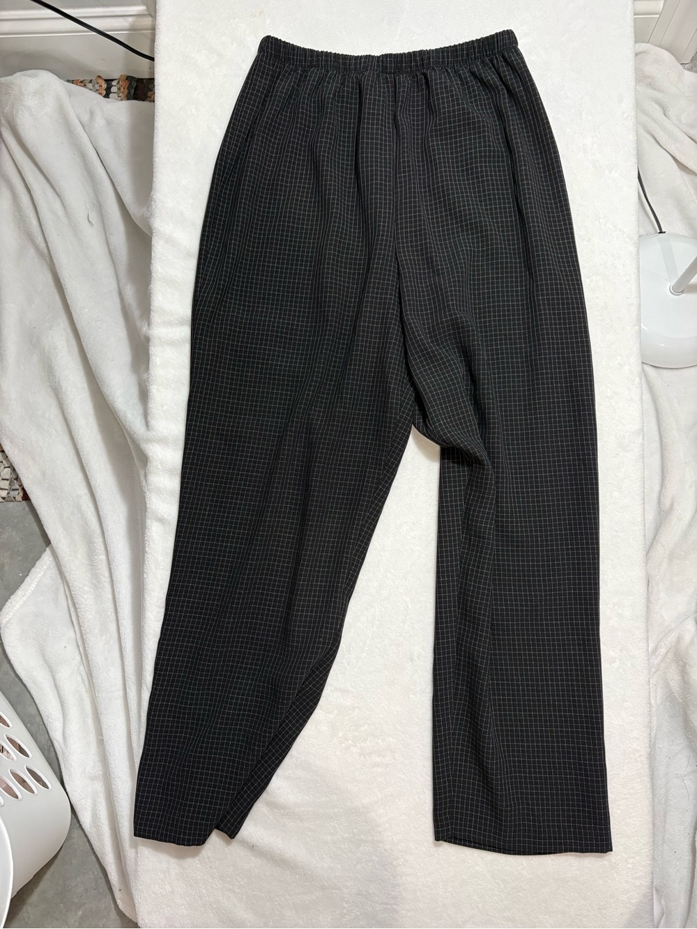 Vintage black with thin grey stripes suit pants